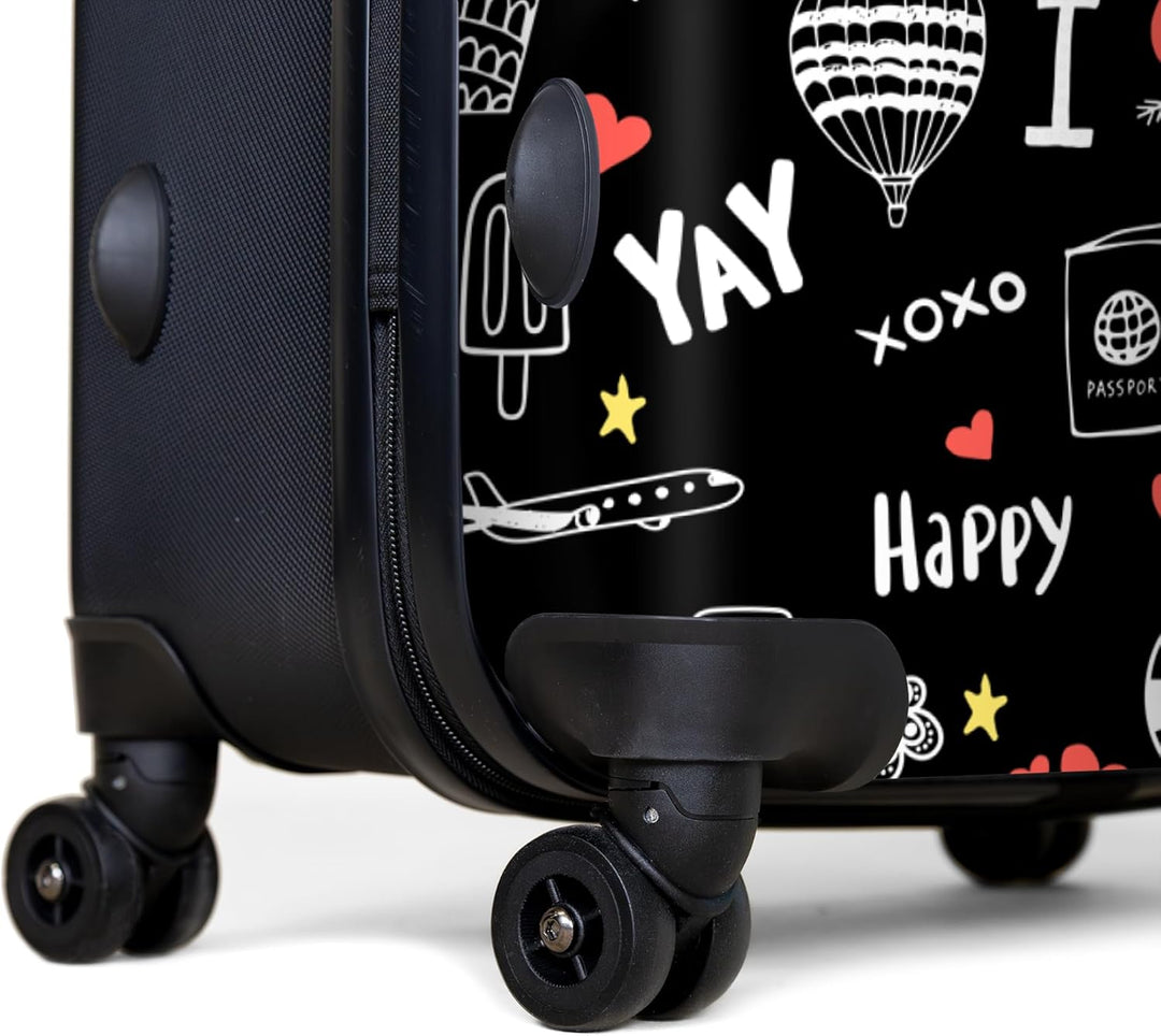 Koffer XL Gross 77x51.5x28 cm Reisekoffer mit Rollen Leicht Trolley grosser Hartschalenkoffer Rollko