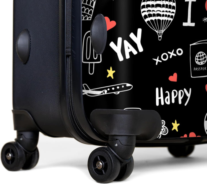 Koffer XL Gross 77x51.5x28 cm Reisekoffer mit Rollen Leicht Trolley grosser Hartschalenkoffer Rollko