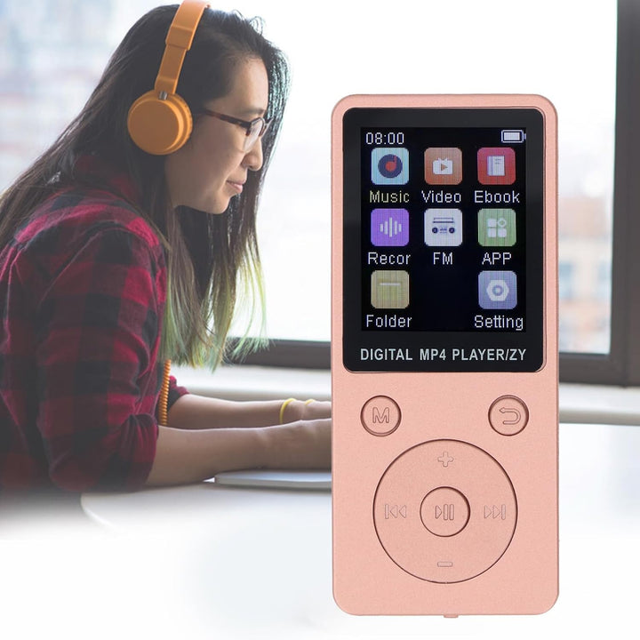 MP3-Player mit Bluetooth, Tragbarer Musik-Player mit 1,8-Zoll-Bildschirm und 64-GB-Speicherkarte, Ra