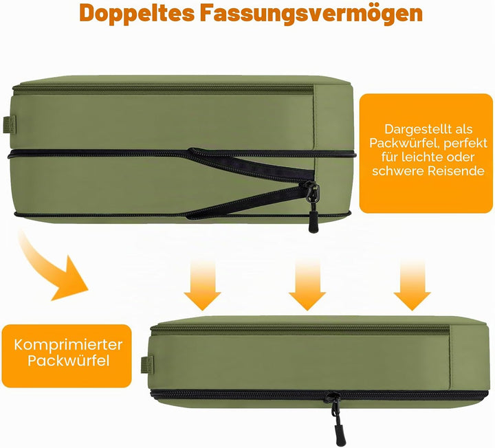 Koffer Organizer Set 8-teilig, Packtaschen für Koffer, Packing Cubes Set für Reise,Packtaschen mit K