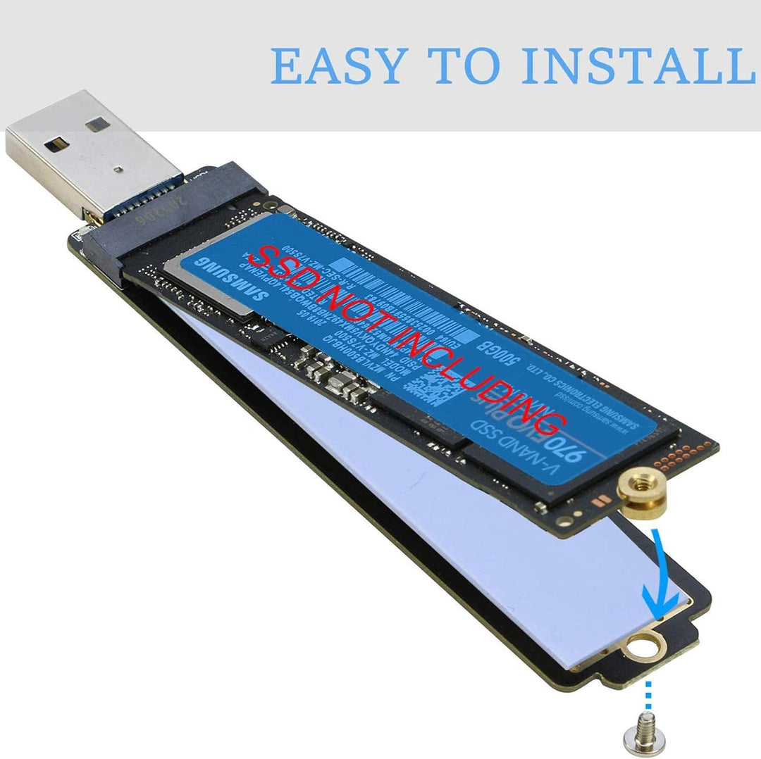 M.2 auf USB Adapter, RIITOP M2 NVMe SSD auf USB 3.1 Kartenleser Kompatibel mit NVMe (PCI-e) & B+M Ke