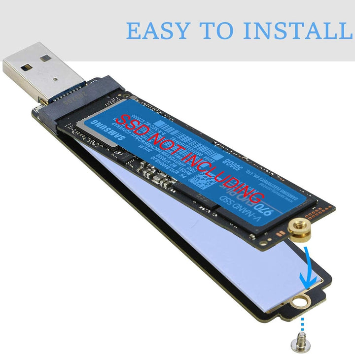 M.2 auf USB Adapter, RIITOP M2 NVMe SSD auf USB 3.1 Kartenleser Kompatibel mit NVMe (PCI-e) & B+M Ke