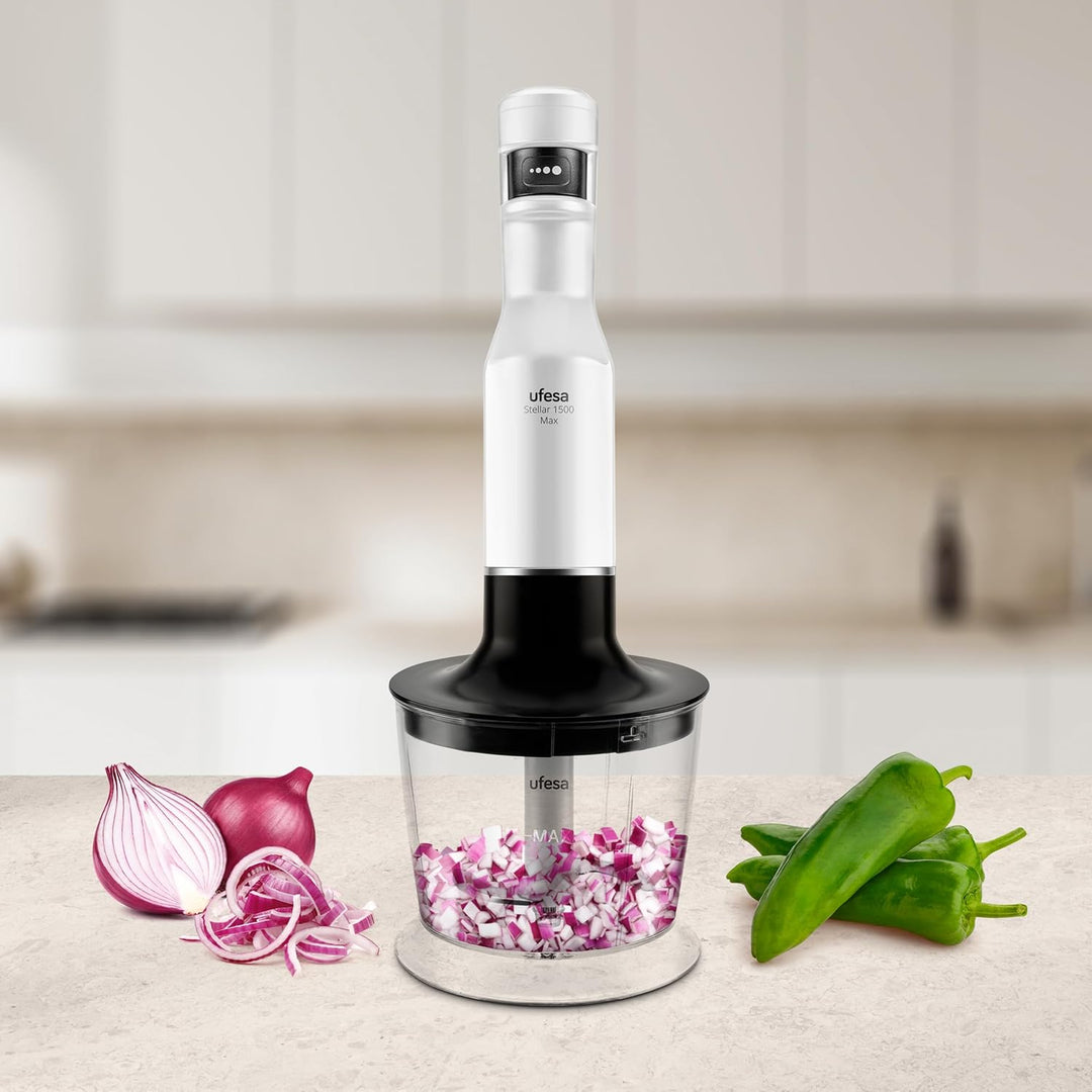 Ufesa Stabmixer Stellar Max TouchSpeed 1500W, Digitalanzeige, Variable Touch-Geschwindigkeit, 4 Hoch