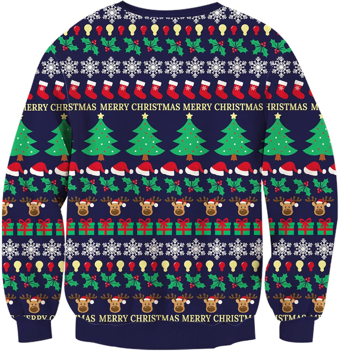 Freshhoodies Unisex Strickpullover Weihnachtspullover Mit LED Leuchten Neuheit Ugly Weihnachtspulli