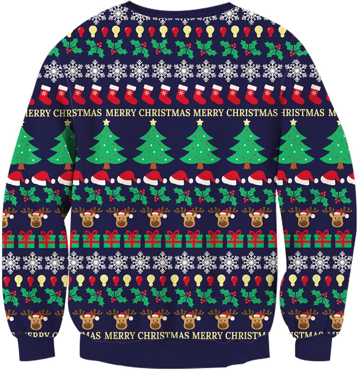 Freshhoodies Unisex Strickpullover Weihnachtspullover Mit LED Leuchten Neuheit Ugly Weihnachtspulli