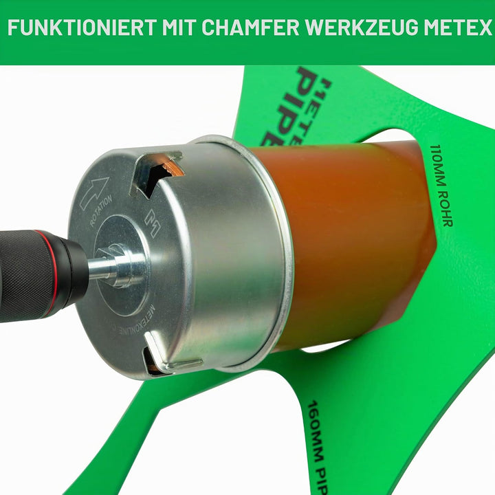 Metex PipeGrip Rohrschelle – für 110 mm & 160 mm Abfluss- und Bodenrohre – robuster Stahl