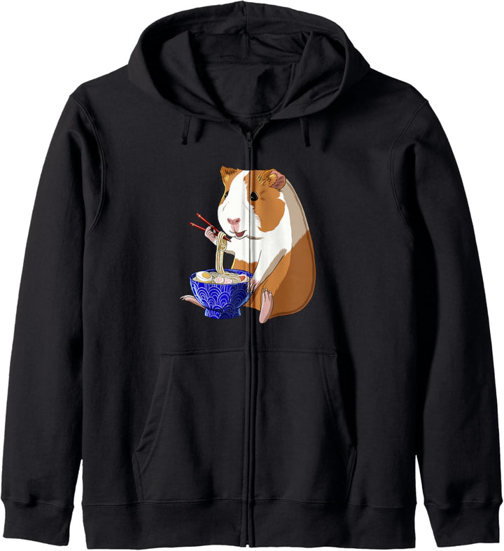 Japanische Kawaii Anime Ramen Nudeln Meerschweinchen Kapuzenjacke