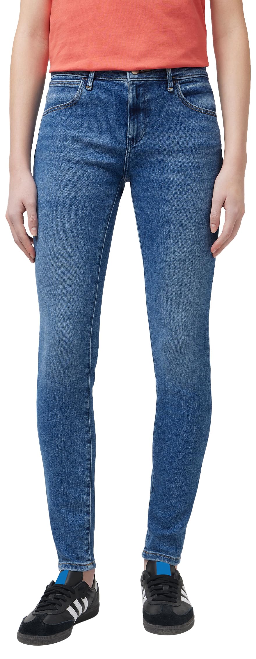 Wrangler Damen Jeans Skinny 25W / 30L Schwarz, 25W / 30L Schwarz