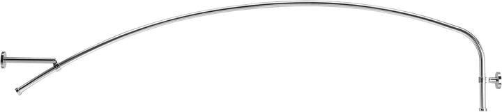 Croydex 1 Duschstange, Messing, Chrome, 22 mm Gebogen Einzelbett, Gebogen Einzelbett