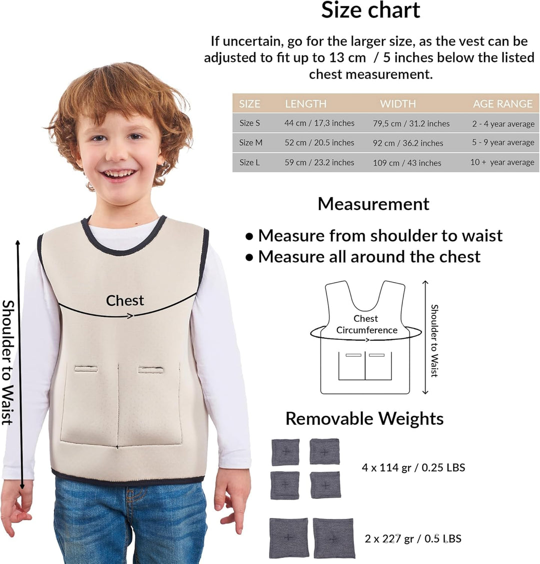 Gewichtsweste Kinder | Weighted Vest als ADHS Hilfsmittel und Autismus Hilfsmittel | Autismus-Sensor