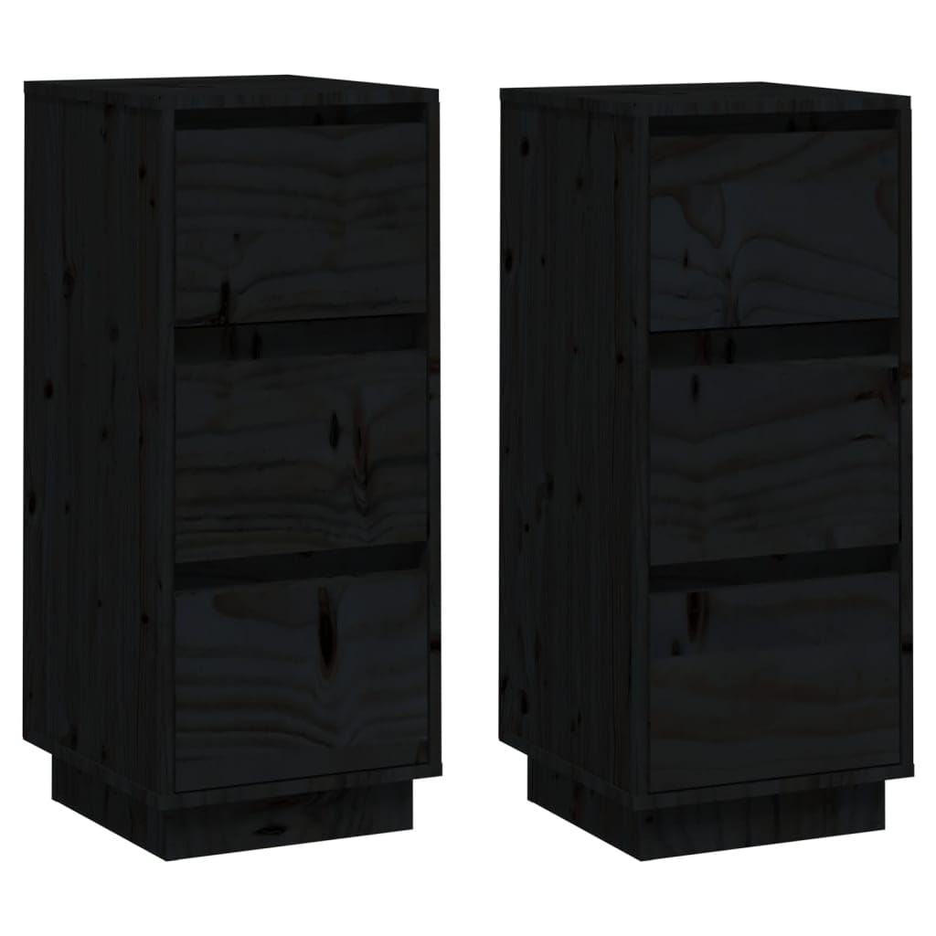 vidaXL 2X Sideboard mit 3 Schubladen Kommode Anrichte Schrank Beistellschrank Mehrzweckschrank Schub