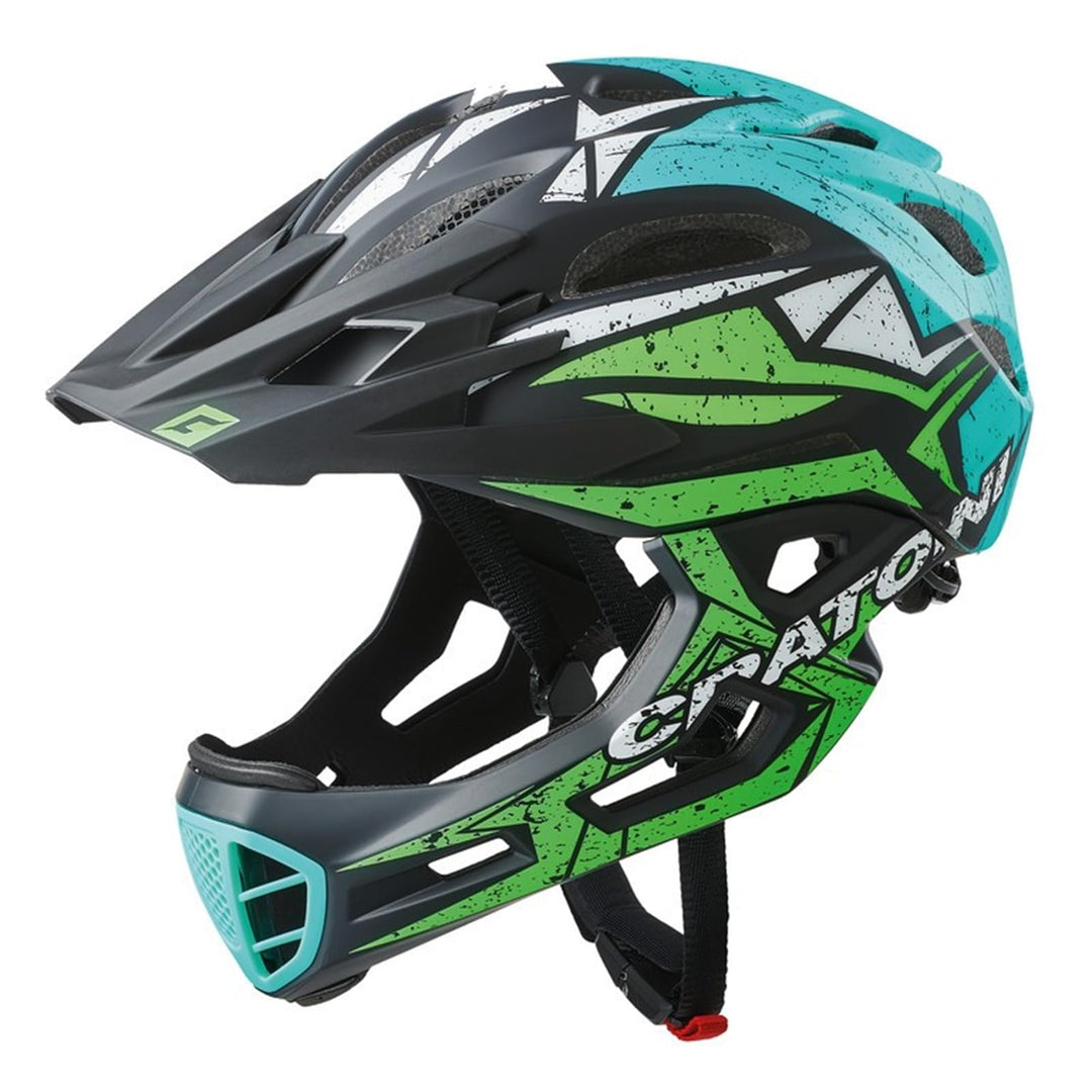 Cratoni C-Maniac Pro MTB Helm Schwarz 2020 Schwarz/Lime/Türkis M L-XL, Schwarz/Lime/Türkis M L-XL