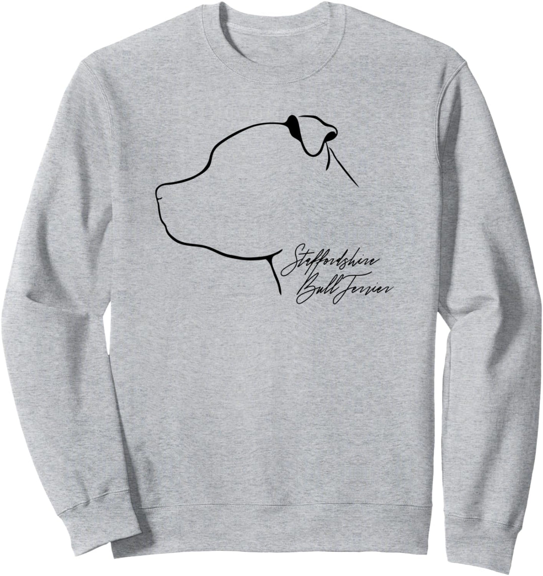 Staffordshire Bull Terrier Profil Hunderasse Hund Hunde Sweatshirt