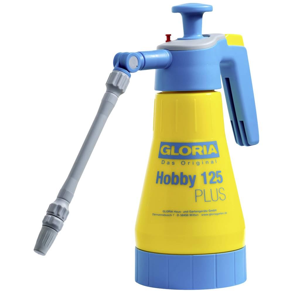 GLORIA Drucksprühgerät Hobby 125 Plus - 1,25L Gartenspritze | Handsprüher |zur Ausbringung von Essig