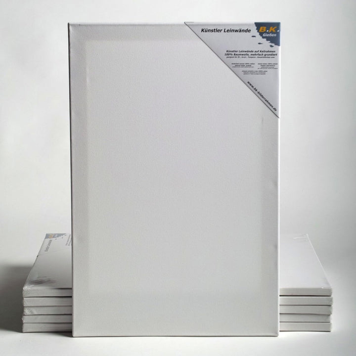 BK BILDERRAHMEN KOLMER 6 B.K. Basic LEINWÄNDE AUF KEILRAHMEN 50x60 cm | Qualitäts Malgrund, malferti