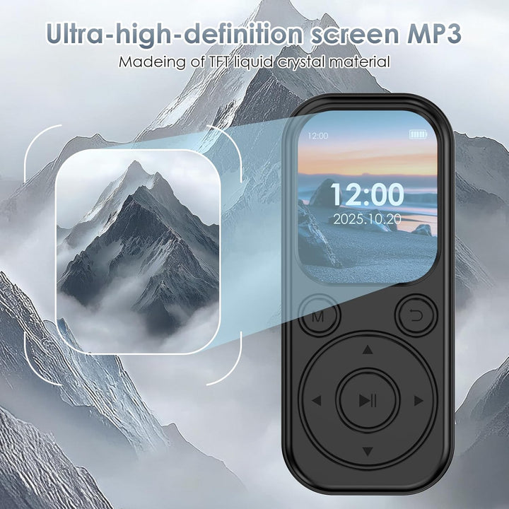 64 GB MP3-Player mit Bluetooth 5.3, tragbarer Musik-Player mit HiFi-Klangqualität und FM-Radio, 300
