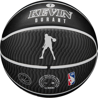 Wilson NBA Player Icon Outdoor Basketball - Size 7 - 29.5" and Mini Size 7 Kevin Durant, 7 Kevin Dur