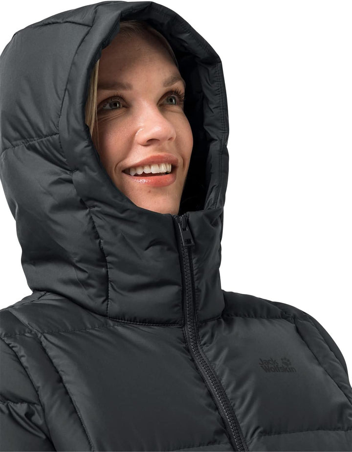 Jack Wolfskin Damen Frozen Lake Coat W Mantel, Schwarz