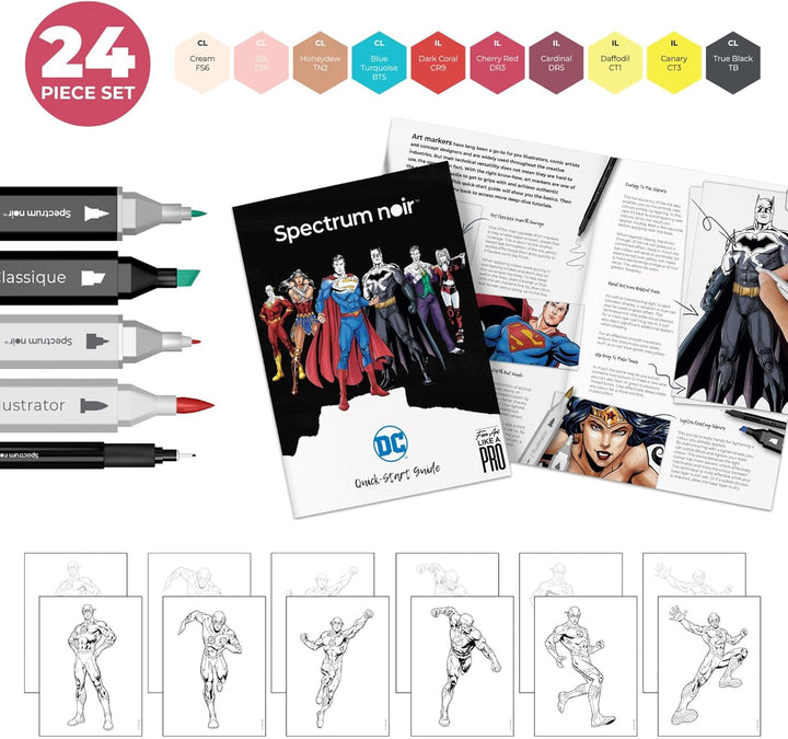 Spectrum Noir Pro Fan Art Set – 24-teilig – The Flash, Flash