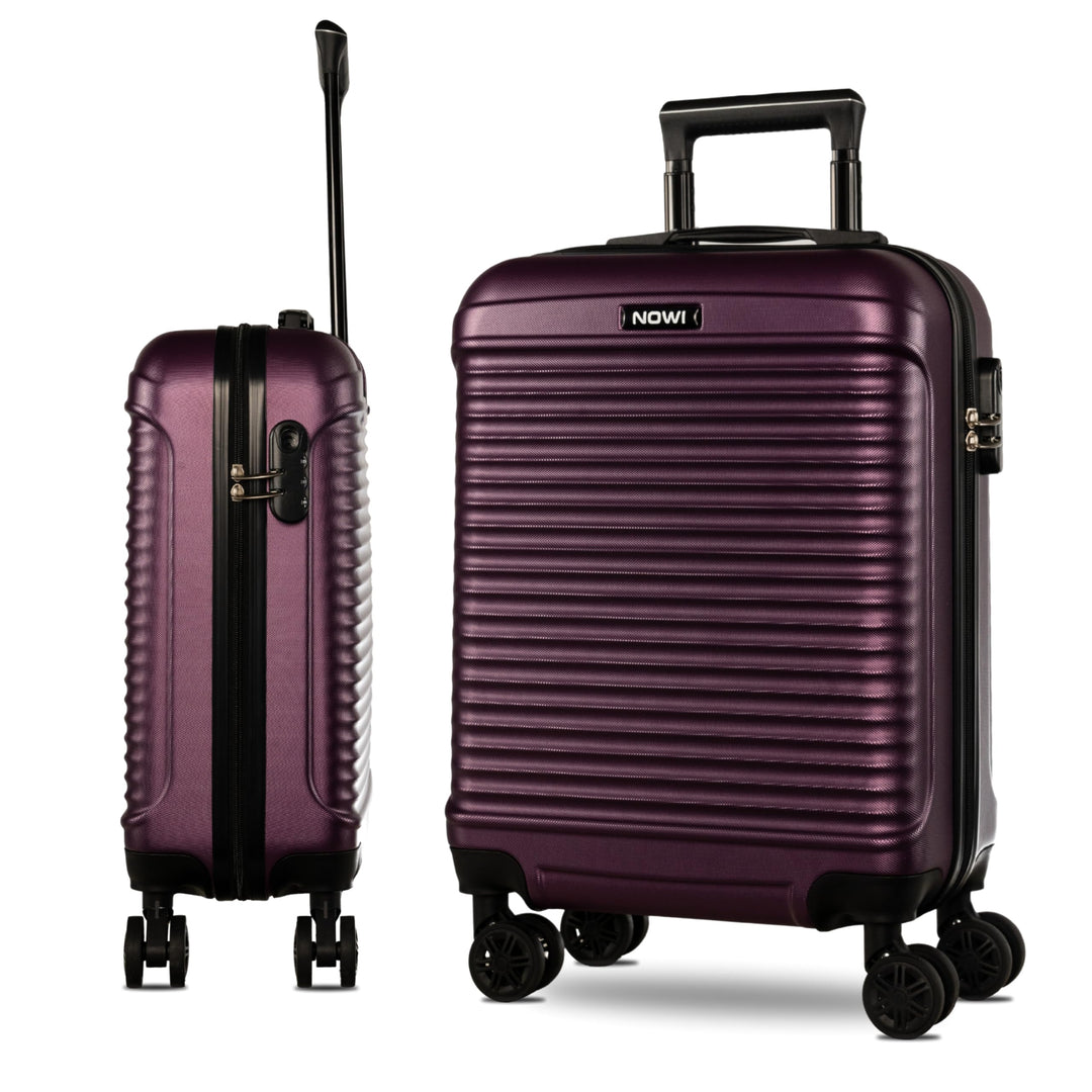 NOWI® Las Palmas Koffer Klein: 55x40x20cm Leichter Hartschalenkoffer mit Rollen, 34L passend für Rya
