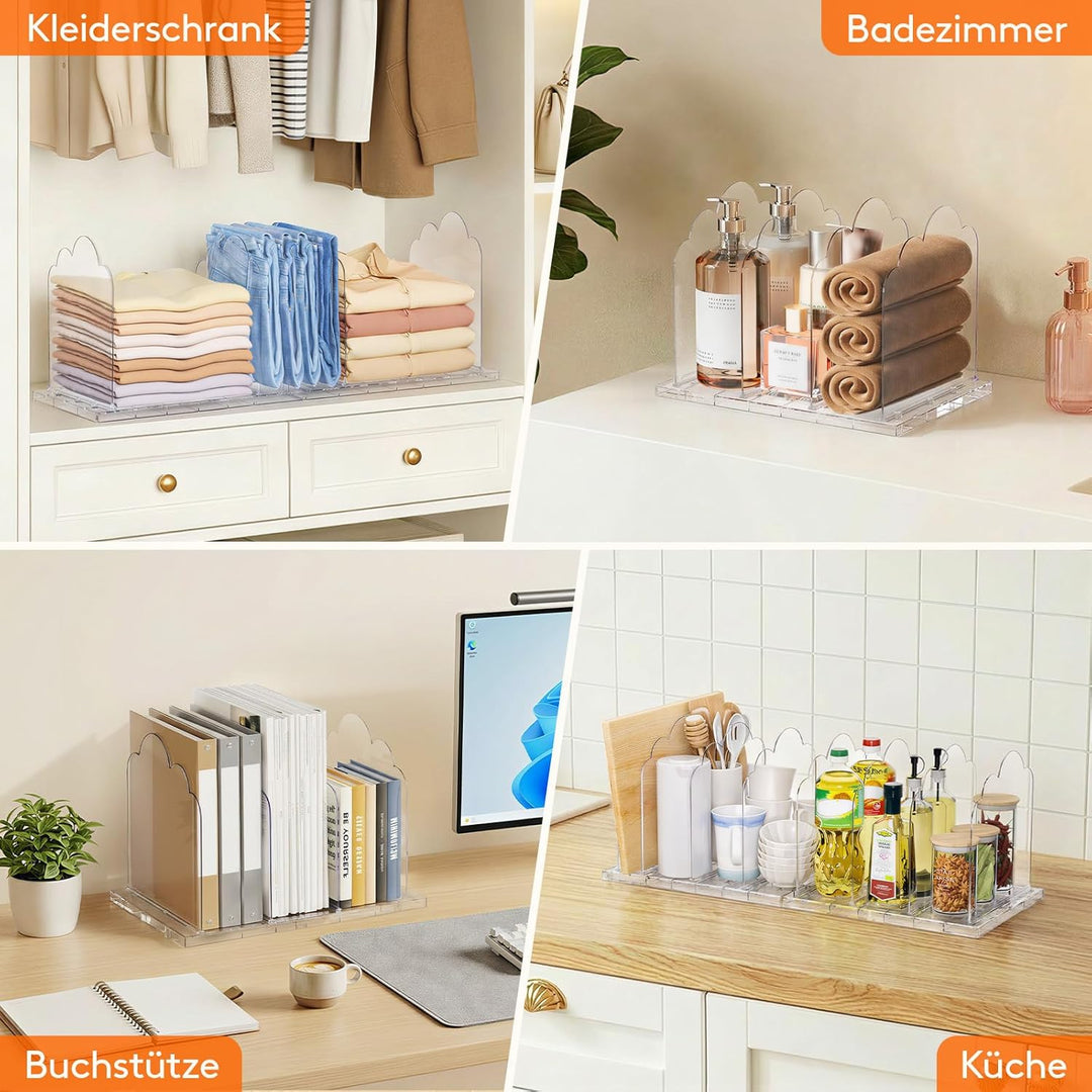 Lifewit 2 Stück Taschen Organizer Schrank mit 8 Trenner, Kunstoff Handtaschen Aufbewahrung, Verstell