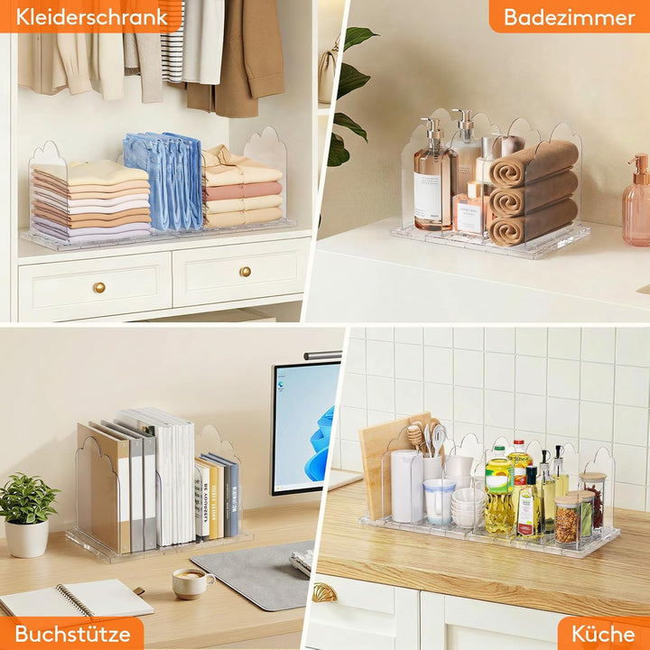 Lifewit 2 Stück Taschen Organizer Schrank mit 8 Trenner, Kunstoff Handtaschen Aufbewahrung, Verstell