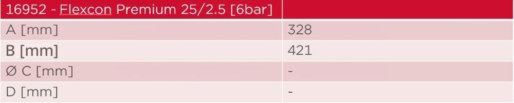 Flamco Flexcon Premium 25 Liter 2,5/6-Bar - Ausdehnungsgefäss 16952 25L / 2,5 [6 bar] Rot