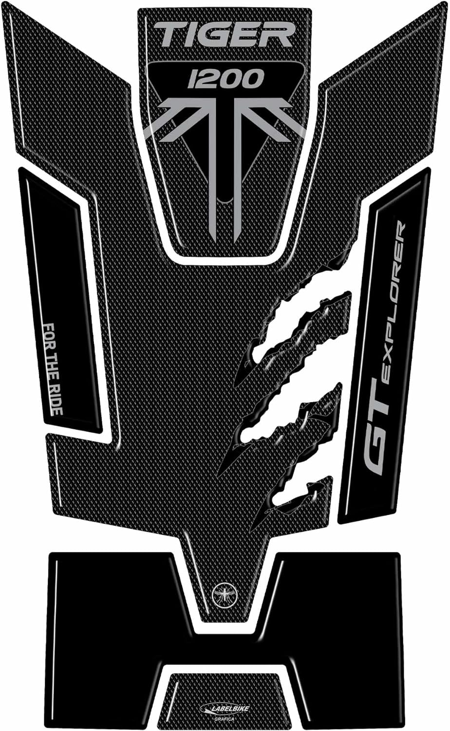 labelbike - 3D Aufkleber Kit für Motorrad-Tankpadschutz kompatibel mit Triumph Tiger 1200 GT Explore
