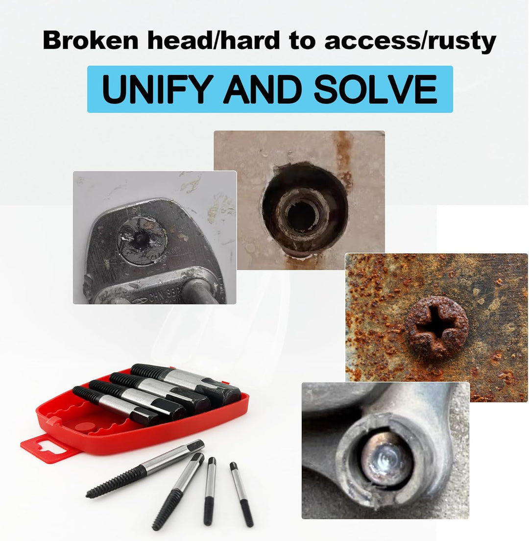 Schraubenausdreher Set Profi,Screw Extractor Kit,Schraubenausdreher 8er Set, Zum Entfernen BeschäDig