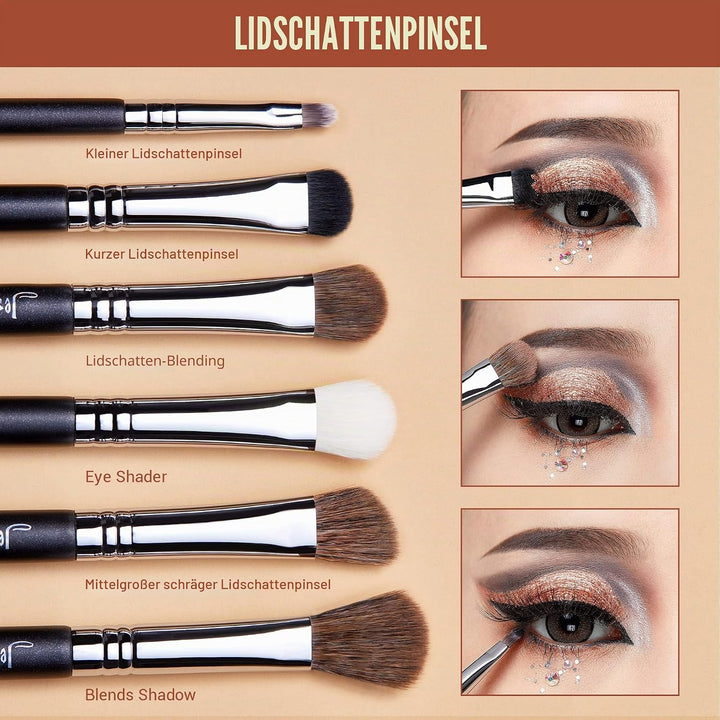 Jessup Pinselset Augenpinsel Augenpinselset Make Up Pinsel Set Lidschattenpinsel Vegane Schminkpinse