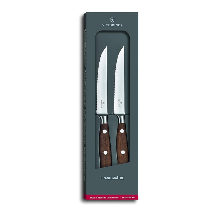 Victorinox, Grand Maître, Profi Tranchier-Set, 2-teilig, Extra Scharfe Klinge, Wellenschliff, 12 cm,