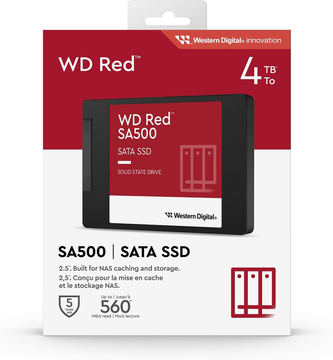 WD Red interne Festplatte 4 TB (3,5 Zoll, NAS Festplatte, 5.400U/min, SATA 6 Gbit/s, NASware-Technol