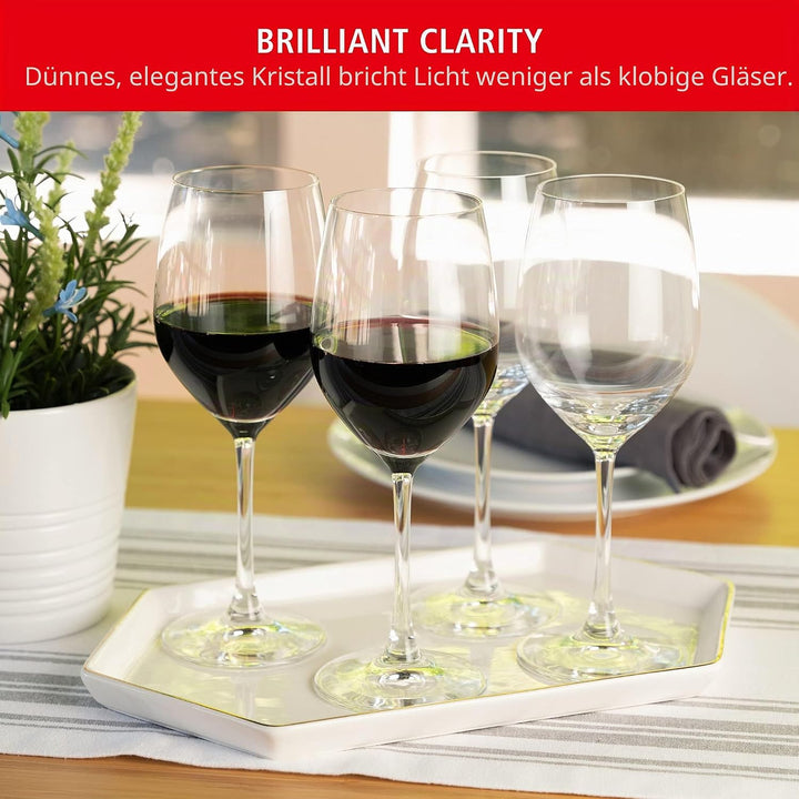 Spiegelau &amp; Nachtmann Weinglas, Glas, Transparent, 4 Stück (1er Pack), 4 Rotweingläser, Rotweingläse