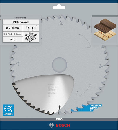 Bosch Accessories Bosch Professional 1x Kreissägeblatt Optiline Wood (Sägeblatt für Holz, Ø 250 x 30