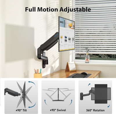 BONTEC 13-42 Zoll Monitor Wandhalterung mit VESA Extension Kit für PC Monitor & TV bis 8 kg, Voll Ei