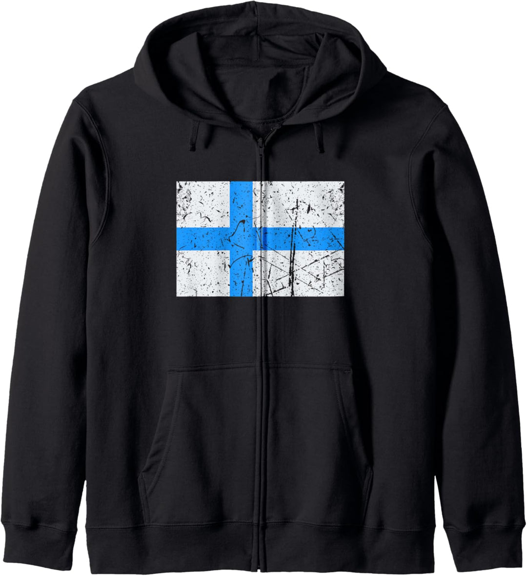 Retro Vintage Finnland Flagge Kapuzenjacke