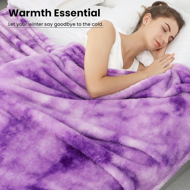 Fleece-Überwurf, gemütlich, weich, leicht, warm, Plüsch, lila, Herbstdecken und Überwürfe, Couch, So