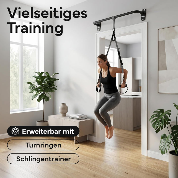 NEOLYMP Klimmzugstange Wandmontage bis 200kg – Stabile Pull Up Bar aus Premium Stahl für Home Gym, O