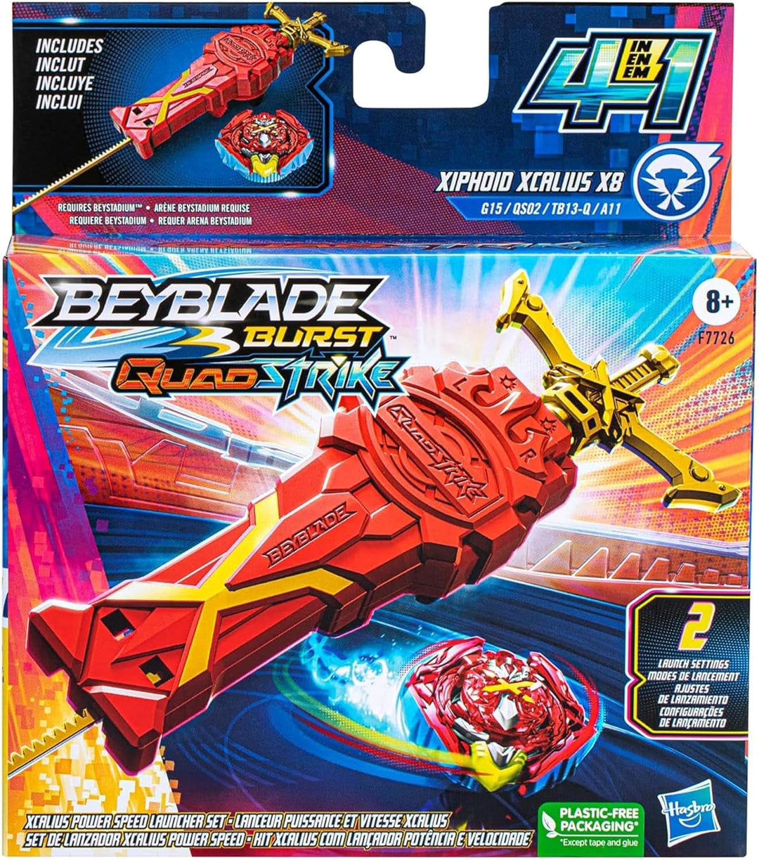 Hasbro Beyblade Burst QuadStrike Xcalius Power Speed Starter Pack, Battle Spielset mit Xcalius Start
