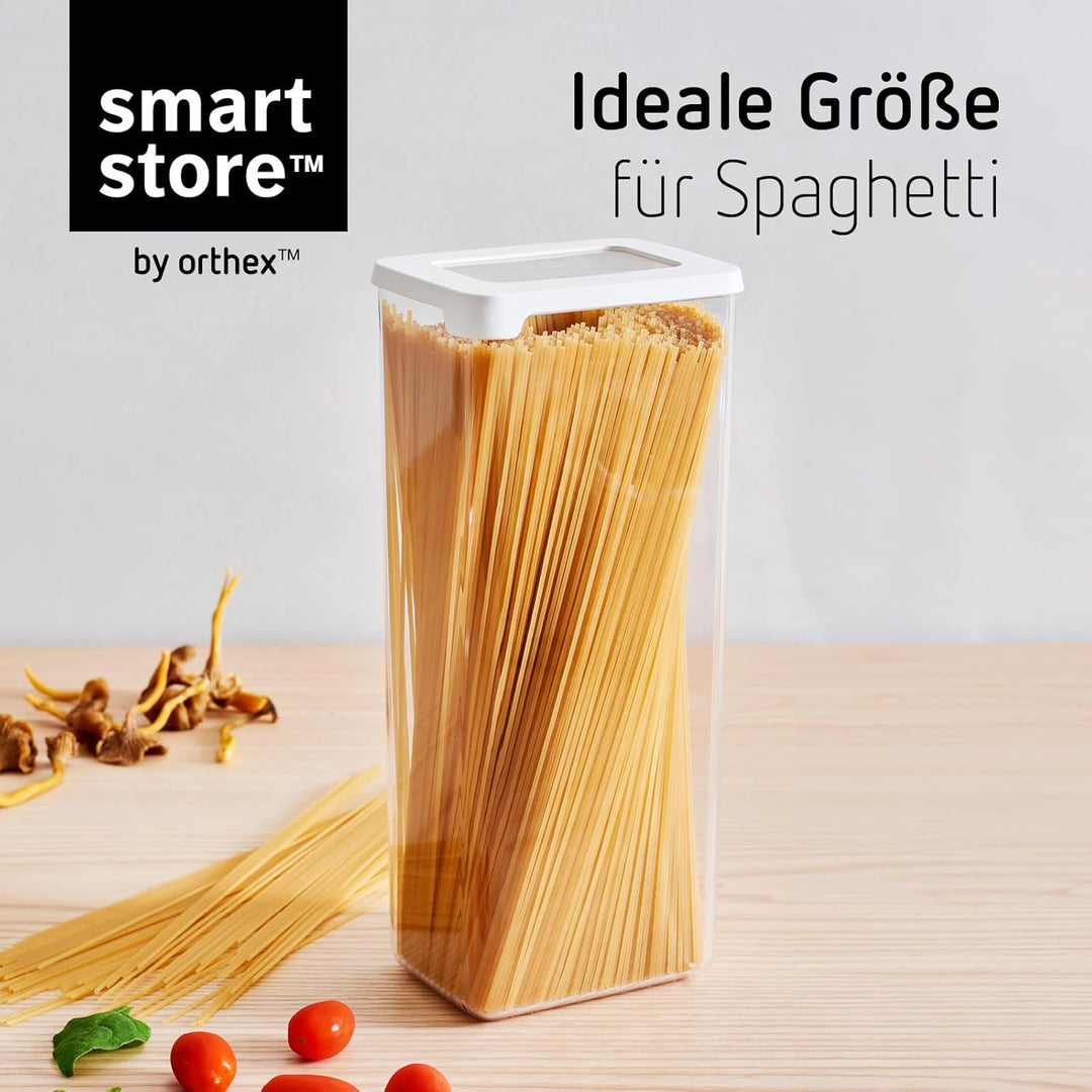SmartStore Vorratsdosen 2.25L Set mit 4 Stück - Spaghetti aufbewahrung für pasta, BPA-frei, Spülmasc