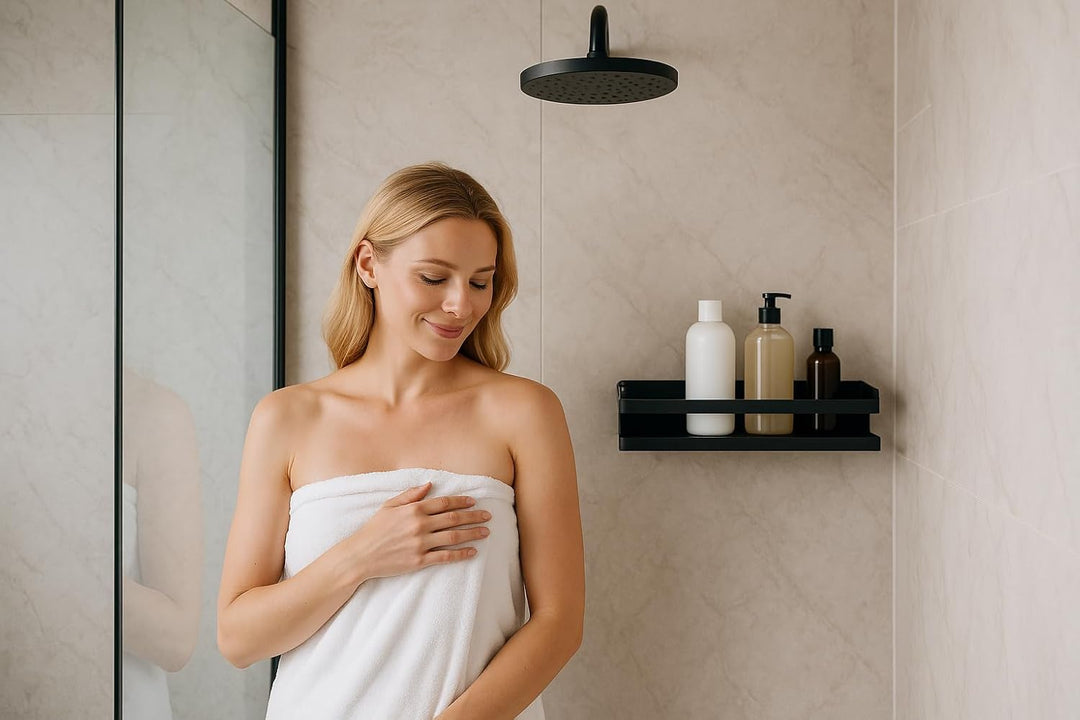 Duschkorb - Badezimmerregal - Duschregal - Shampoo-Halter Ohne Bohren - Rechteckiger Badezimmer-Orga