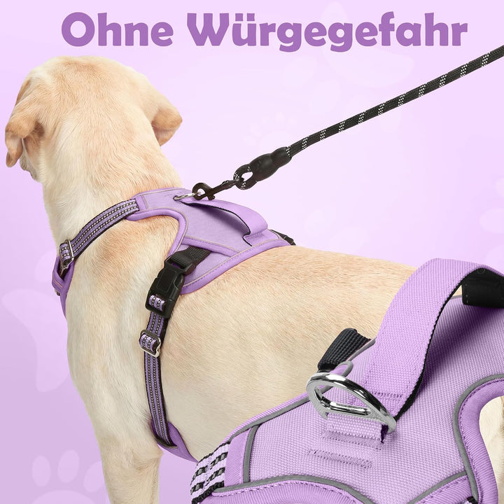 Funfox Hundegeschirr Mittelgrosse Hunde, Anti Zug Brustgeschirr Verstellbares Geschirr Hund mit Grif