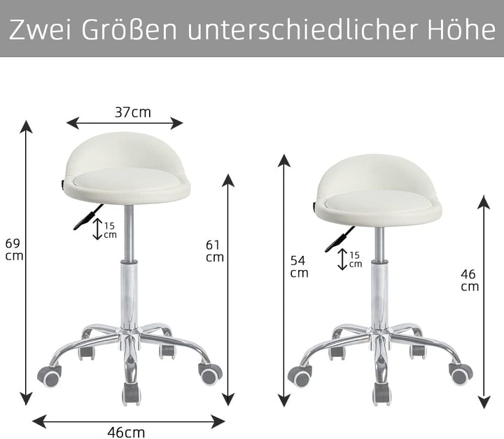 Mingone Bürohocker mit Rollen Sattelhocker mit Niedrige Rückenlehne Ergonomische Arbeitsstuhl Kosmet