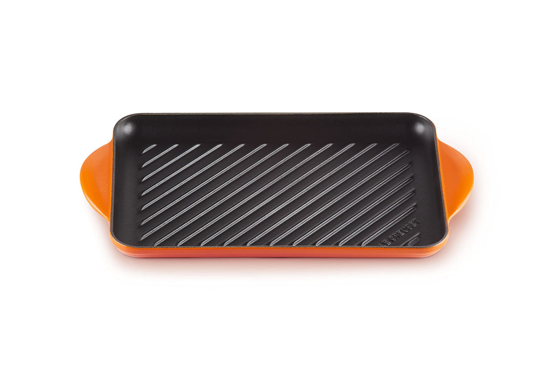LE CREUSET Rechteckige Grillplatte aus Gusseisen, 32 cm, Für alle Herdarten inkl. Induktion geeignet