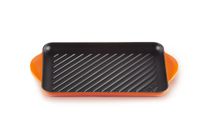 LE CREUSET Rechteckige Grillplatte aus Gusseisen, 32 cm, Für alle Herdarten inkl. Induktion geeignet