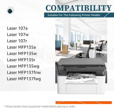 STAROVER 106A W1106A Toner Kompatibel für HP 106A Toner für HP 107w Toner Laser 107a 107r für HP 135