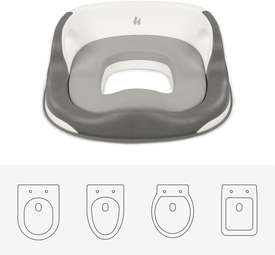 hauck Toilet Baby Seat, Grau - Universeller Toilettensitz für Kinder ab 18 Monaten, Einfache Befesti