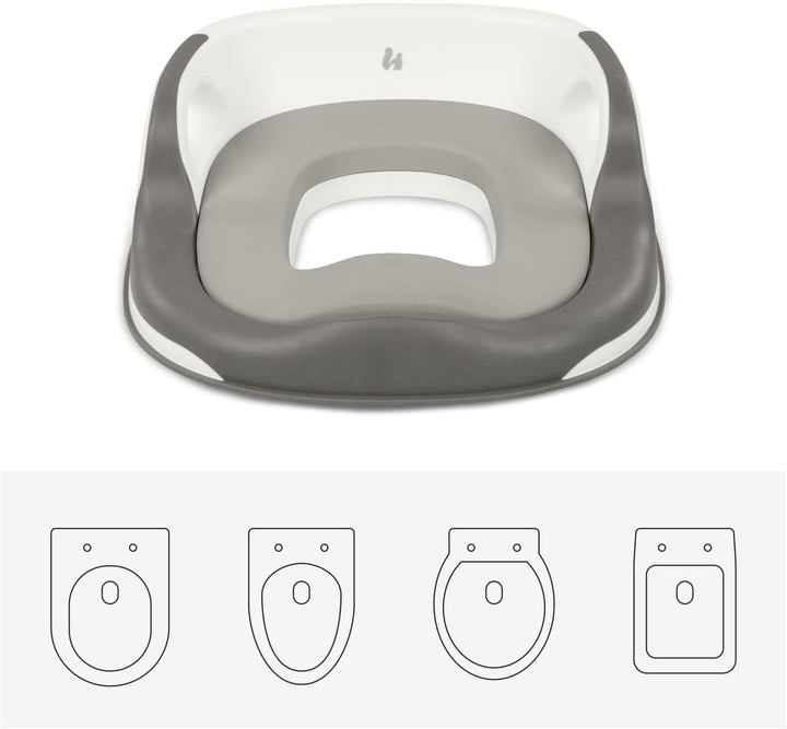 hauck Toilet Baby Seat, Grau - Universeller Toilettensitz für Kinder ab 18 Monaten, Einfache Befesti