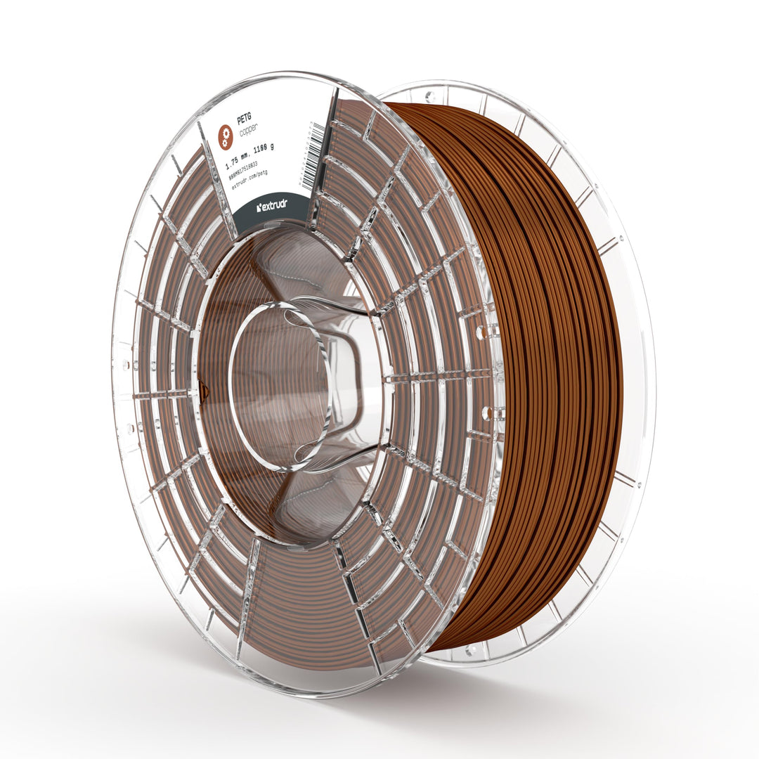 extrudr® PETG ø1.75mm (1.1kg) 'COPPER / KUPFER' - 3D Drucker Filament - Made in Austria - höchste Qu