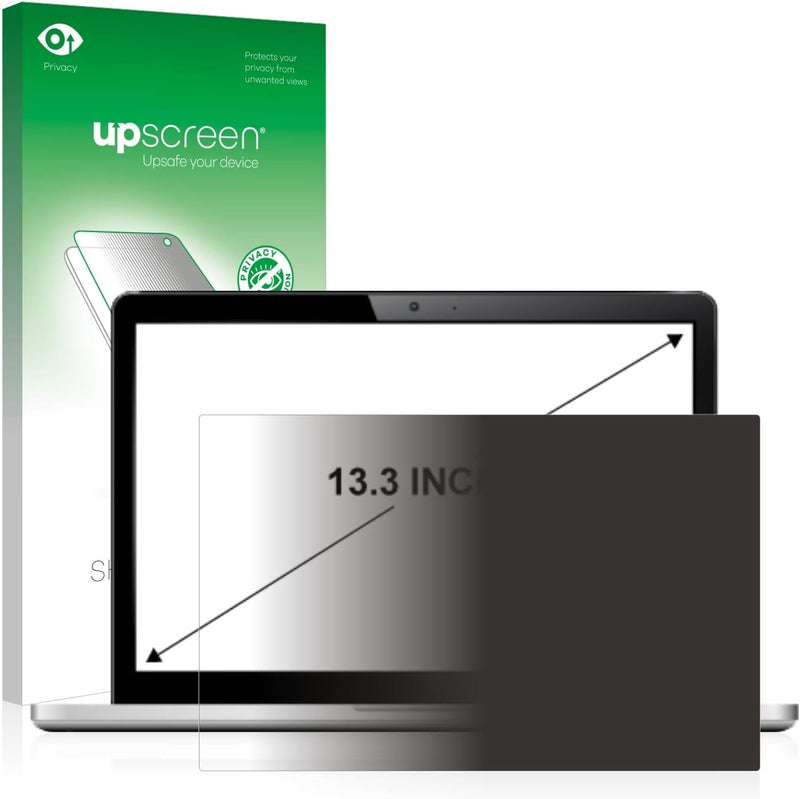 upscreen 13.3" Anti-Spy Blickschutzfolie für 13,3 Zoll Notebooks (33.8 cm) [285 x 180 mm, 16:10] - P